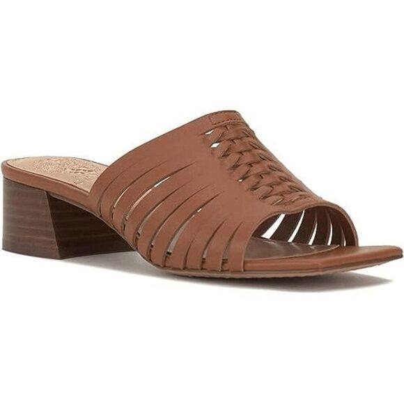 Vince Camuto Sawenna Block Heel Sandal in Warm Caramel Women's Size 10M - Picture 1 of 6